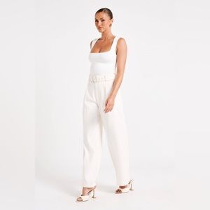 Meshki Tenley Wide Leg Suiting Pants - Ivory